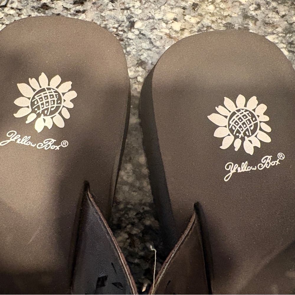 Yellow Box Brown and Tan Flip Flops - Picture 4 of 6